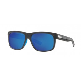 Costa Baffin Men's Net Gray With Blue Rubber And Blue Mirror Sunglasses