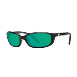 Costa Brine Men's Matte Black And Green Mirror Sunglasses