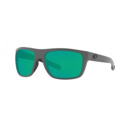 Costa Broadbill Men's Matte Gray And Green Mirror Sunglasses