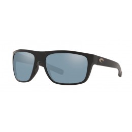 Costa Broadbill Men's Matte Black And Gray Silver Mirror Sunglasses