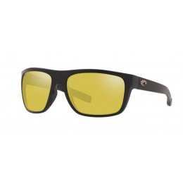 Costa Broadbill Men's Matte Black And Sunrise Silver Mirror Sunglasses