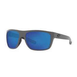 Costa Broadbill Men's Matte Gray And Blue Mirror Sunglasses