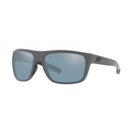 Costa Broadbill Men's Matte Gray And Gray Silver Mirror Sunglasses