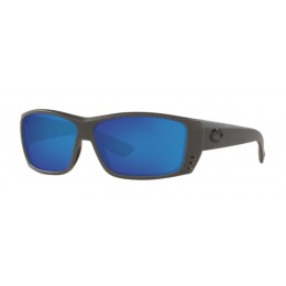 Costa Cat Cay Men's Matte Gray And Blue Mirror Sunglasses