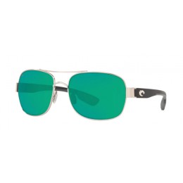 Costa Cocos Men's Palladium And Green Mirror Sunglasses