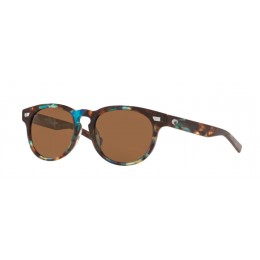 Costa Del Mar Men's Shiny Ocean Tortoise And Copper Sunglasses