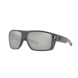 Costa Diego Men's Matte Gray And Gray Silver Mirror Sunglasses
