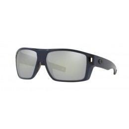 Costa Diego Men's Midnight Blue And Gray Silver Mirror Sunglasses