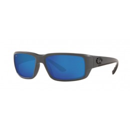Costa Fantail Men's Matte Gray And Blue Mirror Sunglasses