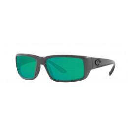 Costa Fantail Men's Matte Gray And Green Mirror Sunglasses