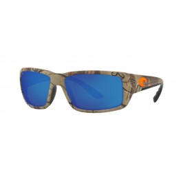 Costa Fantail Men's Realtree Xtra Camo Orange Logo And Blue Mirror Sunglasses