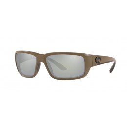 Costa Fantail Men's Matte Moss And Gray Silver Mirror Sunglasses