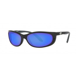 Costa Fathom Men's Matte Black And Blue Mirror Sunglasses