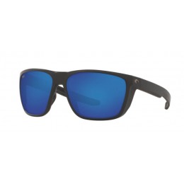 Costa Ferg Men's Matte Black And Blue Mirror Sunglasses