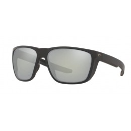 Costa Ferg Men's Matte Black And Gray Silver Mirror Sunglasses