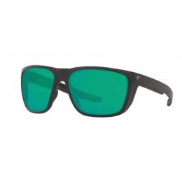 Costa Ferg Men's Matte Black And Green Mirror Sunglasses