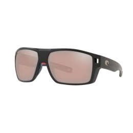 Costa Freedom Series Diego Men's Matte Usa Black And Copper Silver Mirror Sunglasses