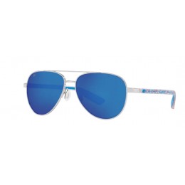 Costa Freedom Series Peli Men's Shiny Silver And Blue Mirror Sunglasses