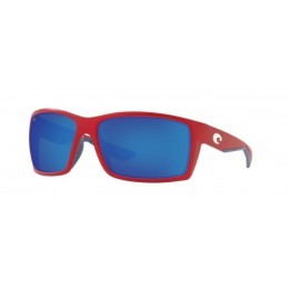 Costa Freedom Series Reefton Men's Matte Usa Red And Blue Mirror Sunglasses