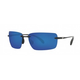 Costa Gulf Shore Men's Shiny Black And Blue Mirror Sunglasses