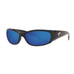Costa Hammerhead Men's Shiny Black And Blue Mirror Sunglasses