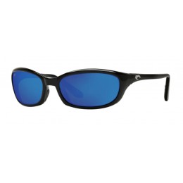 Costa Harpoon Men's Shiny Black And Blue Mirror Sunglasses