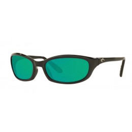 Costa Harpoon Men's Shiny Black And Green Mirror Sunglasses