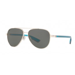Costa Peli Men's Shiny Silver And Gray Sunglasses
