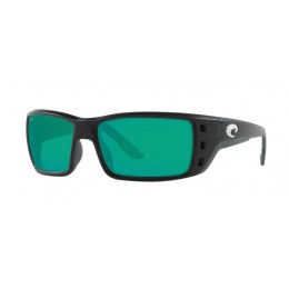 Costa Permit Men's Matte Black And Green Mirror Sunglasses