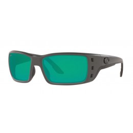 Costa Permit Men's Matte Gray And Green Mirror Sunglasses