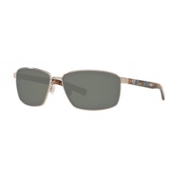 Costa Ponce Men's Brushed Silver And Gray Sunglasses