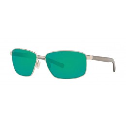 Costa Ponce Men's Silver And Green Mirror Sunglasses
