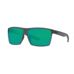 Costa Rincon Men's Matte Smoke Crystal And Green Mirror Sunglasses
