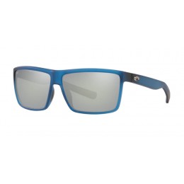 Costa Rinconcito Men's Matte Atlantic Blue And Gray Silver Mirror Sunglasses