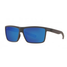 Costa Rinconcito Men's Matte Gray And Blue Mirror Sunglasses
