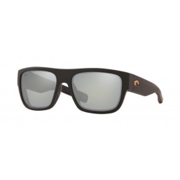 Costa Sampan Men's Matte Black Ultra And Gray Silver Mirror Sunglasses