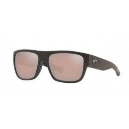Costa Sampan Men's Matte Black And Copper Silver Mirror Sunglasses