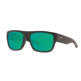 Costa Sampan Men's Matte Black And Green Mirror Sunglasses
