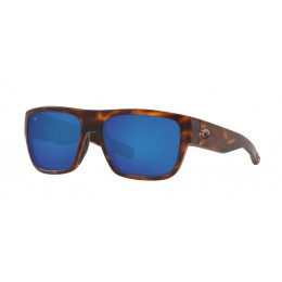 Costa Sampan Men's Matte Tortoise And Blue Mirror Sunglasses
