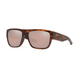 Costa Sampan Men's Matte Tortoise And Copper Silver Mirror Sunglasses