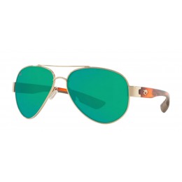 Costa South Point Men's Rose Gold And Green Mirror Sunglasses
