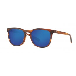 Costa Sullivan Men's Matte Tortoise And Blue Mirror Sunglasses