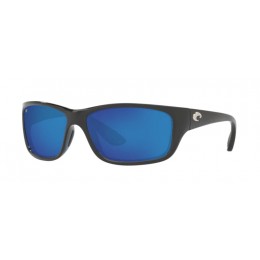 Costa Tasman Sea Men's Shiny Black And Blue Mirror Sunglasses