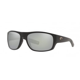 Costa Tico Men's Matte Black And Gray Silver Mirror Sunglasses