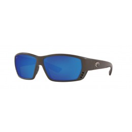 Costa Tuna Alley Men's Matte Steel Gray Metallic And Blue Mirror Sunglasses