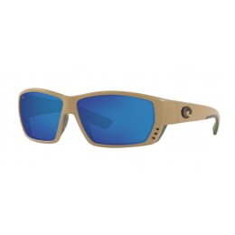 Costa Tuna Alley Men's Matte Sand And Blue Mirror Sunglasses