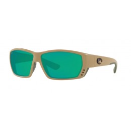 Costa Tuna Alley Men's Matte Sand And Green Mirror Sunglasses