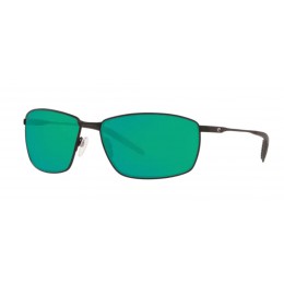 Costa Turret Men's Matte Black And Green Mirror Sunglasses