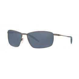 Costa Turret Men's Matte Dark Gunmetal And Gray Silver Mirror Sunglasses