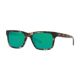 Costa Tybee Men's Shiny Black Kelp And Green Mirror Sunglasses